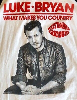 #ad Luke Bryan T Shirt Country Music T Shirt Mens Large Concert T Shirt $11.39