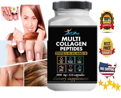 #ad Colllagen peptide hydrolyzed woman and men Collagen hair skin nails 120 caps $11.45