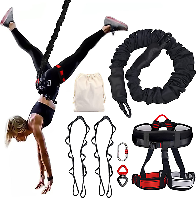 #ad Bungee Fitness Equipment Set Heavy Cord Bungee Dance Resistance Belt Rope Workou $151.99