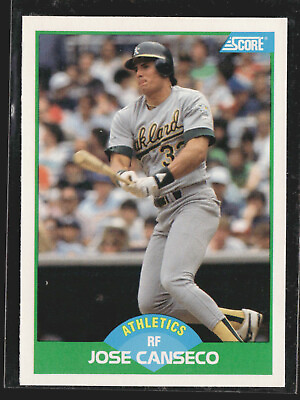 #ad 1989 Score #1 Jose Canseco Excellent $1.60