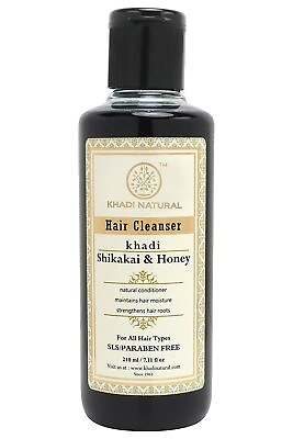#ad Khadi Herbal Ayurvedic Shikakai Honey Hair Cleanser SLS and Paraben Free 210ml $17.99