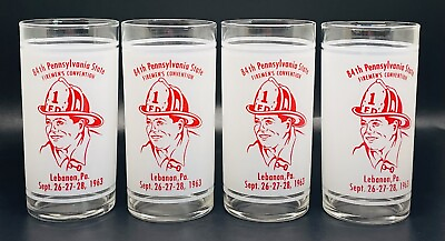 #ad 4 84th Pennsylvania State Firemen’s Convention 1963 Commemorative Glasses $49.00