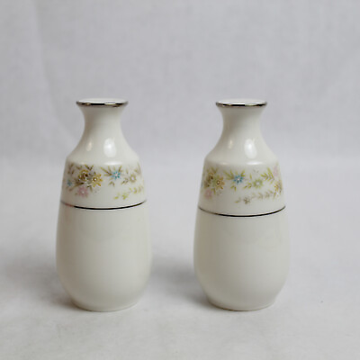 #ad Vintage Noritake China Blossom Time Salt and Pepper Shakers with Stoppers $31.00