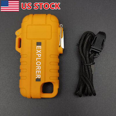 #ad Waterproof Electric Lighter Dual Arc Plasma Flameless Windproof USB Rechargeable $13.99