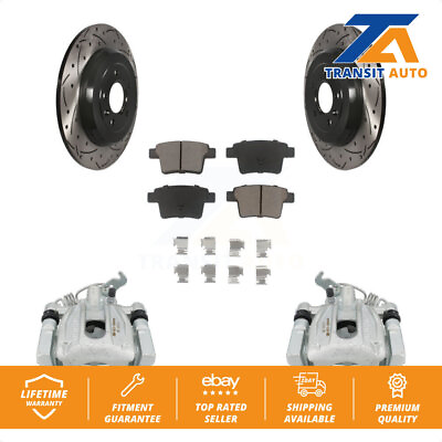 #ad Rear Brake Caliper Drill Slot Rotor Ceramic Pad Kit For Ford Five Hundred Taurus $240.48