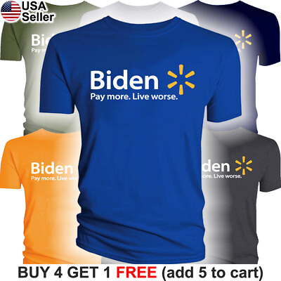 #ad Biden Walmart Parody T Shirt US Political FJB Trump 2024 Funny Let#x27;s Go Brandon $8.97