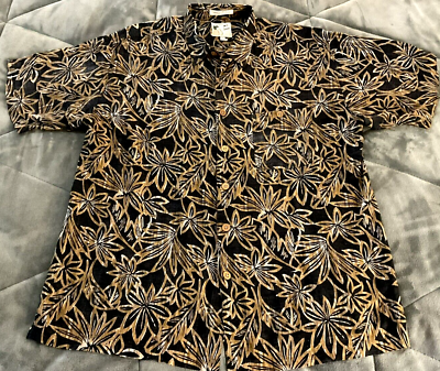 #ad ME Sport Mens Multi Color Hawaiian Travel Design Button Down Shirt Size XL $18.77