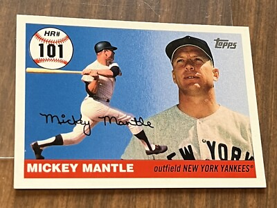 #ad 2006 Topps Mickey Mantle #MHR101 Home Run History HR 101 NYYankees MLB HOF’er $1.99
