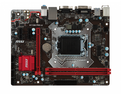 MSI H110M PRO A Motherboard Intel H110 LGA 1151 DDR4 Micro ATX VGA Corei3 i5 i7 $62.99