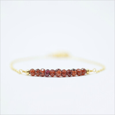 #ad Garnet Bracelet January Birthstone Bracelet Garnet Jewelry Red Stone Bracelet $39.50