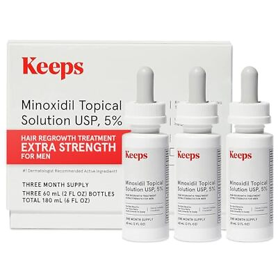 #ad Extra Strength Minoxidil for Men Topical Hair Growth Serum 5% Solution Hair ... $49.56