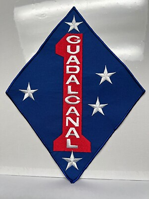 #ad USMC 1ST MARINE DIVISION GUADALCANAL BACK PATCH MEASURES 11 7 8TH#x27;S X 9 1 4 INCH $15.25
