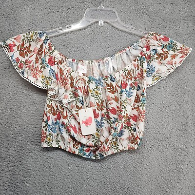 #ad New L#x27;atiste By Amy Women#x27;s L Large Crop Top Floral $4.99