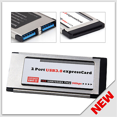 #ad PCI E PCI Express To 2 Port USB 3.0 34 mm Expresscard Card Converter Adapter oKN $11.39