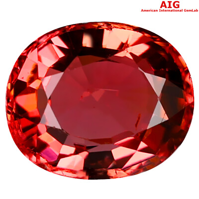 #ad 2.68 ct AIG Certified Great looking Oval 10 x 8 mm Orange Pink Tourmaline $218.99