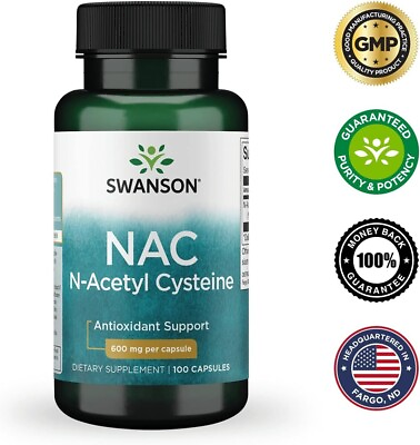 #ad NAC N Acetyl Cysteine 600mg 100 Capsules Cellular Health Liver Detox Antioxidant $14.90