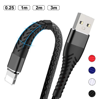 3ft 6ft 10ft USB Fast Charger Cable For iPhone 14 13 12 11 Pro 8 7 6 5 X XR Cord $8.27