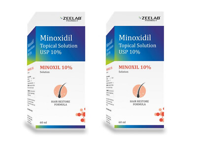 #ad MINOXIL 10% Solution for Hair Gain and Hair Growth Pack of 2 x 60 ml $29.99