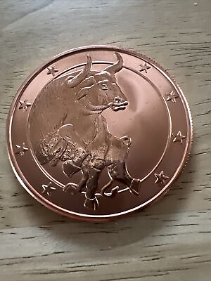 #ad quot;Bulls and Bearsquot; 1 oz .999 Copper Rounds Limited amp; Rare CRYPTO STOCK MARKET $5.99