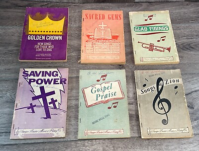 #ad Vintage Shape Note Hymnals Lot Of 6 1972 1975 Stamps Texas Southern Gospel Music $54.95