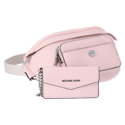 #ad Michael Kors Maisie 2 In 1 Large Waist Pack Fannypack Pouch Light Powder Blush $64.00