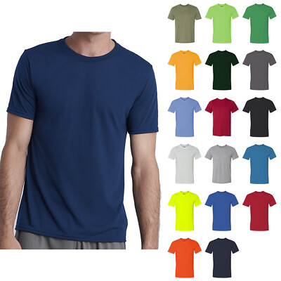#ad Gildan Performance Men#x27;s T Shirt 100% Polyester Active Wear Tee 42000 $17.09