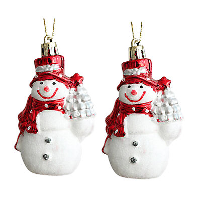 #ad 2pcs Xmas Tree Decorations Multi purpose Cartoon Shape Christmas Ornaments $8.55