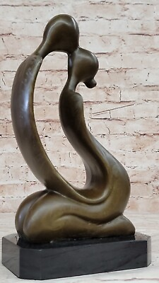 #ad Handmade Modern Art Kissing Pair Bronze Sculpture Lost Wax Method Deco $249.00
