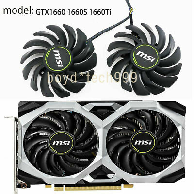 Set For MSI GeForce PLD09210S12HH GTX1660 1660Ti SUPER VENTUS XS GPU Cooler Fan $22.76