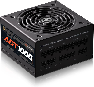 #ad AGT Series 1000W Power Supply 80 Gold Certified Fully Modular FDB Fan Compa $151.99
