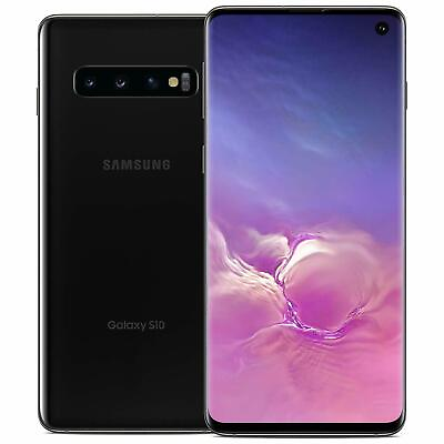 #ad Samsung Galaxy S10 SM G973U1 Factory Unlocked 128GB Prism Black Good Heavy Burn $99.99