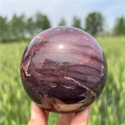 #ad 720g A Natural Mookaite Jasper Sphere Quartz Crystal Ball Healing. XQ2817 $94.78
