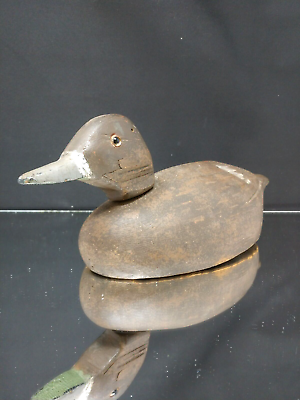 #ad ANTIQUE 14quot; Bluebill Hen Wooden DUCK DECOY Likely Ontario Canada ANTIQUE Scaup $71.99