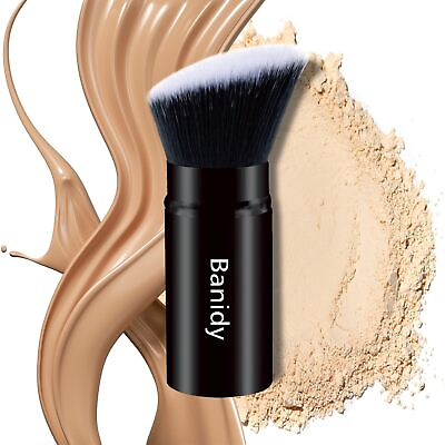 #ad Makeup Brush Kabuki Face Brushes Retractable Travel Blush Kabuki Brush Portable $17.25