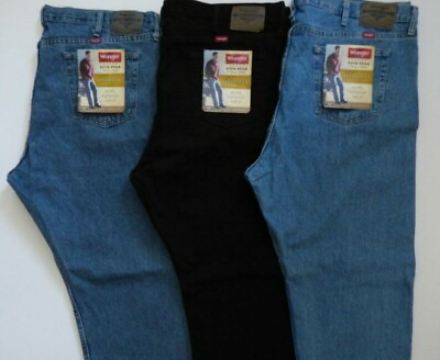 #ad Mens Wrangler 5 Star Relaxed Fit Jeans Premium Denim $36.99