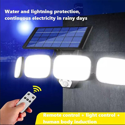 #ad 250 188 LED Solar Powered PIR Motion Sensor Light Garden Outdoor Security Lights $59.27