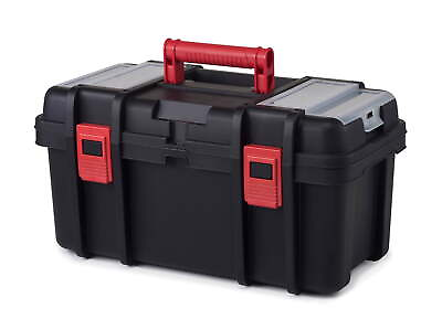 #ad Hyper Tough 19 inch Toolbox Plastic Tool and Hardware Storage Black $15.46