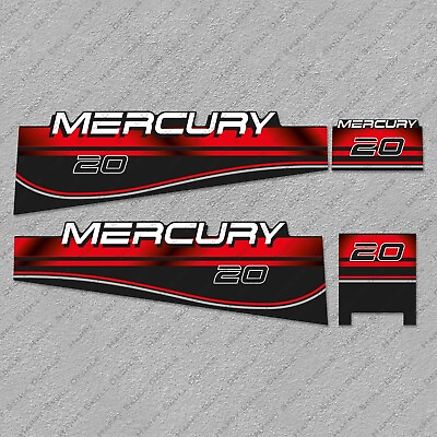 #ad Mercury 20 hp Two Stroke 1996 1998 outboard engine decals sticker $44.99