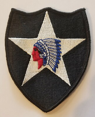 #ad US ARMY 2ND INFANTRY DIVISION THE BIG INDIAN PATCH US GOVERNMENT ISSUE USGI $6.50