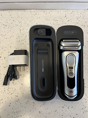 #ad Braun Series 9 Pro 9477cc Electric Shaver with PowerCase Black Silver $189.99