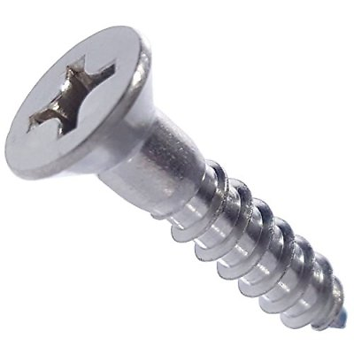 #ad #8 x 1quot; Phillips Flat Head Wood Screws 316 Marine Stainless Steel Qty 50 $16.04
