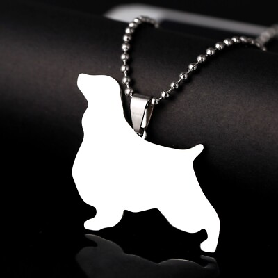 #ad Brand NEW Stainless Steel English Springer Spaniel Pet Dog Pendant Necklace $19.99