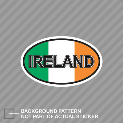 #ad Ireland Flag Oval Sticker Decal Vinyl oval irish flag euro oval $4.96