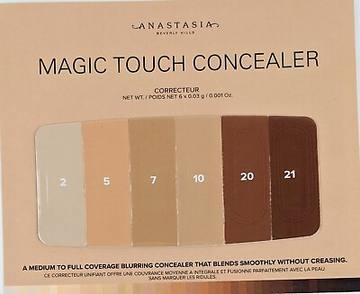 #ad Anastasia Beverly Hills Magic Touch Concealer 6 Shade Sample Card $9.95