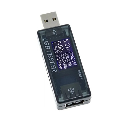 #ad DC Meter 4V 30V Tester USB Current and Voltage Tester Black K8H94256 $9.20