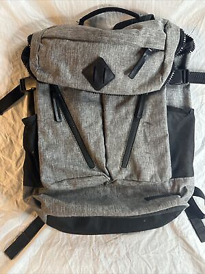 #ad Fuel 17quot; padded Backpack w 5 zippered pockets and 2 side pockets Gray D 2 $15.00