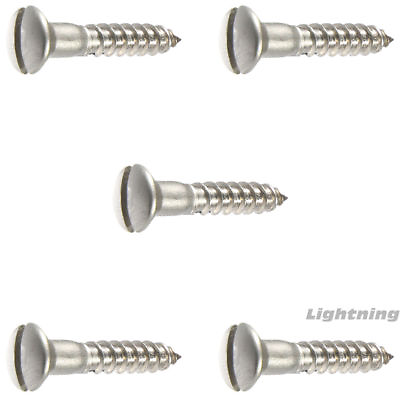 #ad #6 x 3 4quot; Oval Head Wood Screws Slotted Stainless Steel Quantity 50 $11.76