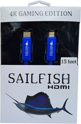 #ad Sailfish HDMI Cable 2.0 4K Gaming Edition Designed for Xbox One 15 Feet Blue $18.99