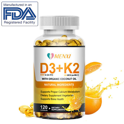 #ad Vitamin K2 MK7 D3 Vitamin Supplement Boost Immunity amp; Heart Health 5000IU $13.04