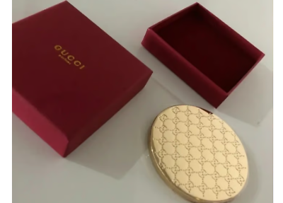 #ad Authentic Gucci Mirror Makeup Mirror amp; Gucci monogram embossed NEW $24.99